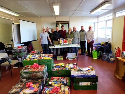 Invergordon Team dropping off donations at Easter Ross and Tain Rotary